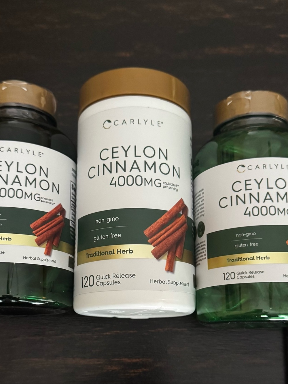 Carlyle Ceylon Cinnamon 4000mg - 120 Quick Release Capsules-Bundle of 3